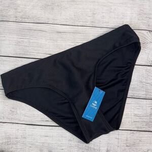 Cupshe NWT Black Textured Classic Bikini Bottoms Size Small